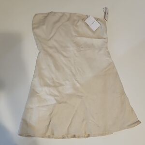 PacSun Strapless Cream Dress